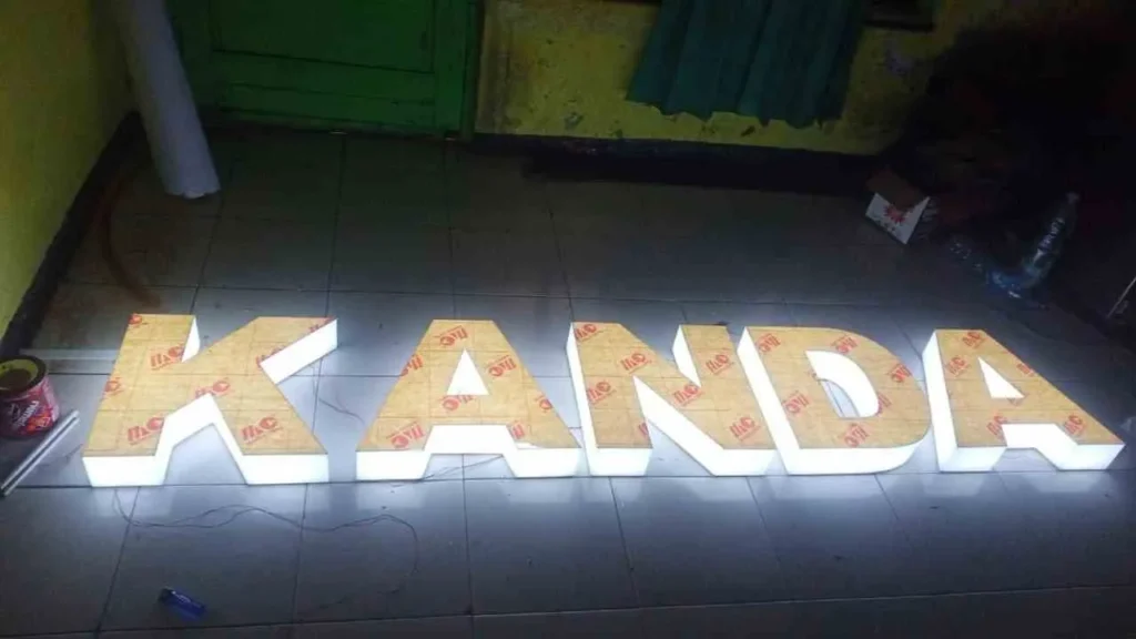 huruf timbul acrylic LED